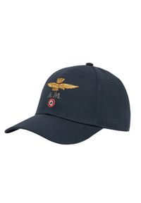 Aeronautica Militare - AERONAUTICA MILITARE Granatowa męska czapka z daszkiem. Kolor: niebieski. Styl: casual, klasyczny, elegancki #3