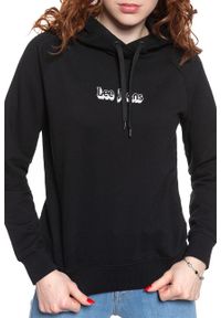Lee - BLUZA LEE DAMSKA HOODIE BLACK L53WTX01 112112584. Okazja: na uczelnię, na co dzień. Typ kołnierza: kaptur. Materiał: bawełna, materiał, denim, jeans. Wzór: nadruk. Sezon: lato. Styl: sportowy, casual #5
