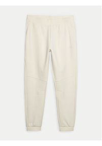 4f - 4F Spodnie dresowe 4FWSS24TTROM648 Beżowy Regular Fit. Kolor: beżowy. Materiał: bawełna #6