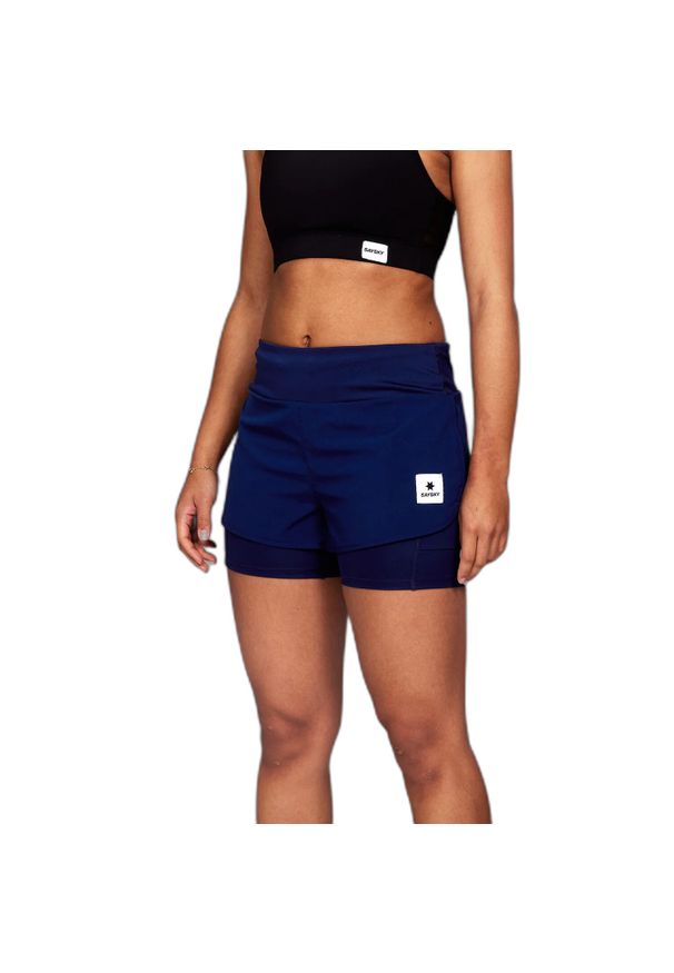 SAYSKY - Szorty damskie Saysky Pace 2 in 1 3". Kolor: niebieski. Długość: krótkie