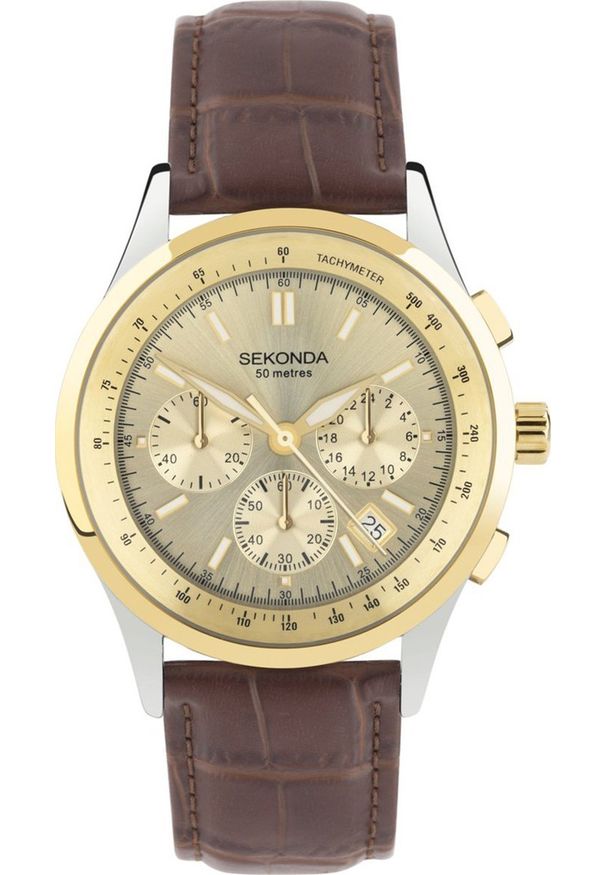 Zegarek Sekonda Zegarek męski Sekonda 30110 brązowy. Kolor: brązowy