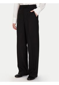TOMMY HILFIGER - Tommy Hilfiger Spodnie materiałowe Timeless WW0WW48362 Czarny Straight Fit. Kolor: czarny. Materiał: wełna