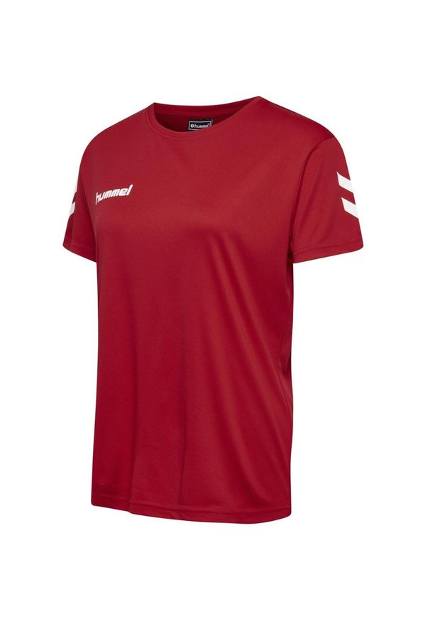 Koszulka piłkarska z krótkim rękawem damska Hummel Core Polyester Tee Woman S/S. Kolor: czerwony. Długość rękawa: krótki rękaw. Długość: krótkie. Sport: piłka nożna