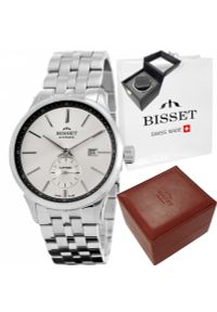 Zegarek Bisset Szwajcarski zegarek męski AUTOMAT AMBER szklany szafir srebrny st. Kolor: srebrny #1