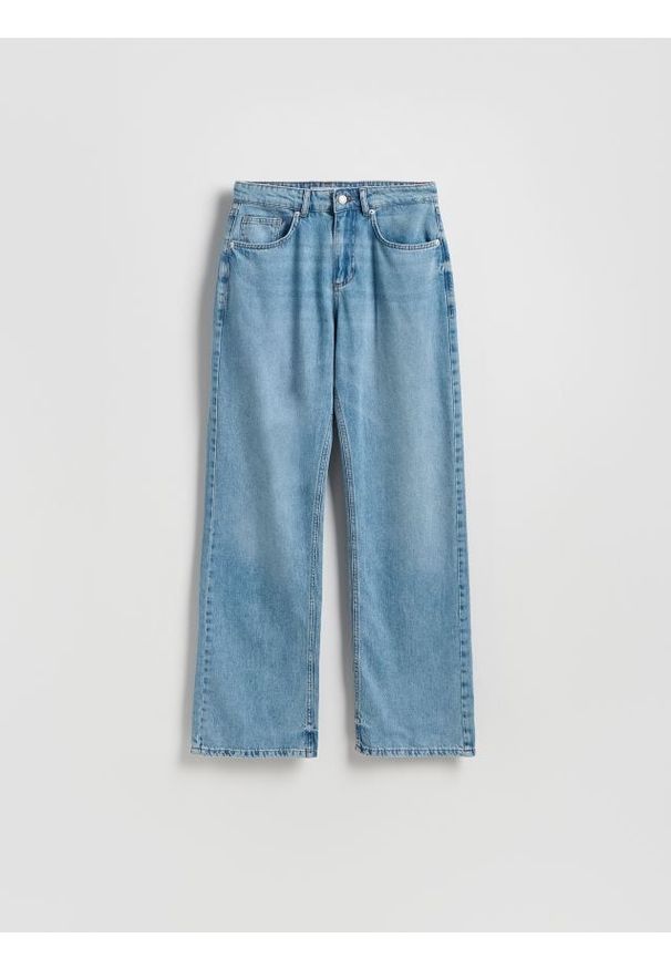 Reserved - Jeansy straight fit - niebieski. Kolor: niebieski
