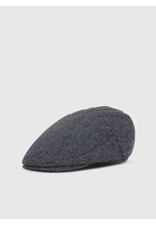 Pako Lorente - PAKO LORENTE – Grafitowy kaszkiet męski. Kolor: szary. Materiał: poliester, wełna. Sezon: zima. Styl: elegancki