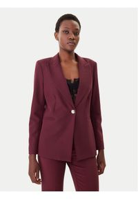 Maryley Marynarka 25IB187/M06/43BU Bordowy Regular Fit. Kolor: czerwony. Materiał: syntetyk