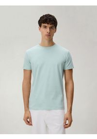 Reserved - T-shirt slim z bawełny pima - jasnoniebieski. Kolor: niebieski. Materiał: bawełna #1