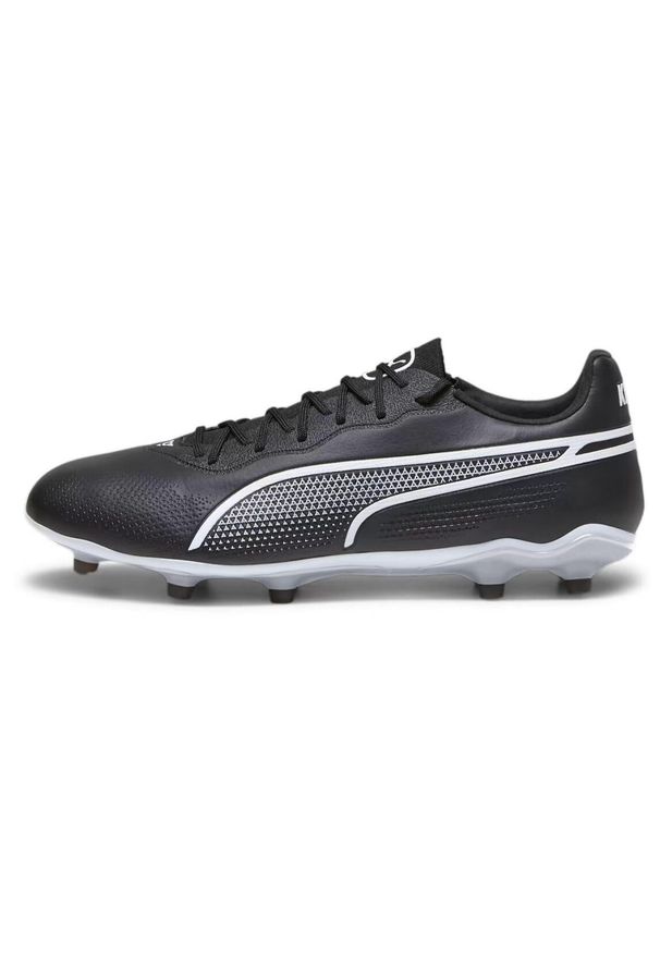 Buty piłkarskie męskie Puma 01 King Pro Fg Ag. Zapięcie: sznurówki. Kolor: czarny, biały, wielokolorowy. Materiał: syntetyk, materiał. Szerokość cholewki: normalna. Sport: piłka nożna