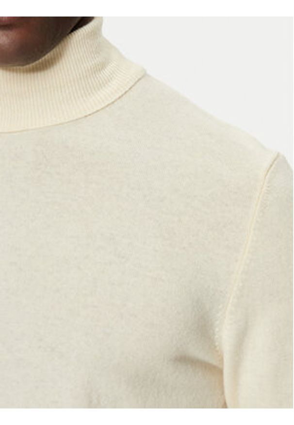 United Colors of Benetton - United Colors Of Benetton Golf 1002U2180 Écru Regular Fit. Typ kołnierza: golf. Materiał: wełna