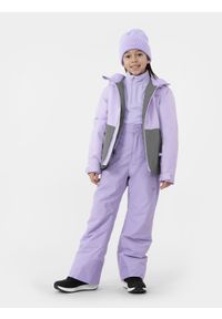 4F JUNIOR - Kurtka narciarska membrana 5 000 dziewczęca. Kolor: fioletowy. Materiał: materiał, poliester. Sezon: zima. Sport: narciarstwo #2