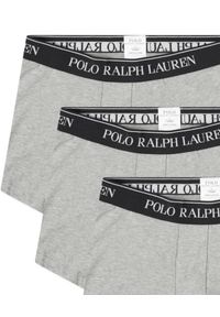 Ralph Lauren - RALPH LAUREN - Szare bokserki (3-pack). Stan: obniżony. Kolor: szary. Materiał: bawełna. Wzór: napisy #2