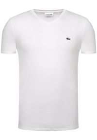 Lacoste T-Shirt TH6710 Biały Regular Fit. Kolor: biały. Materiał: bawełna #6