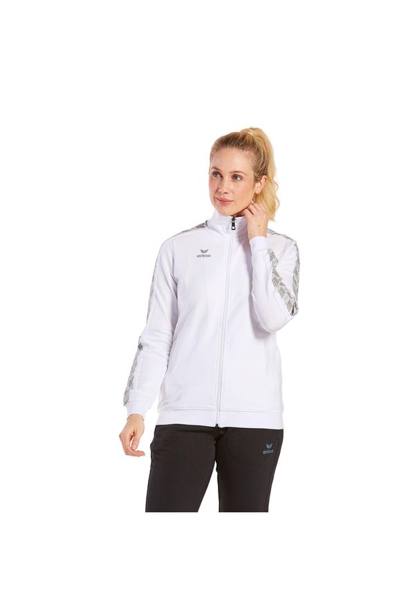 ERIMA - Damska bluza dresowa Erima Essential Team. Kolor: biały, szary, wielokolorowy. Materiał: dresówka. Sport: fitness