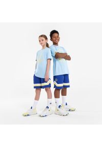 TARMAK - Koszulka do gry w koszykówkę dla dzieci Tarmak NBA TS 900 Warriors. Kolor: wielokolorowy, niebieski. Materiał: materiał, poliester. Sport: koszykówka