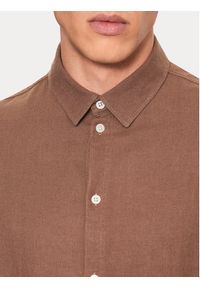 !SOLID - Solid Koszula 21107646 Brązowy Regular Fit. Kolor: brązowy