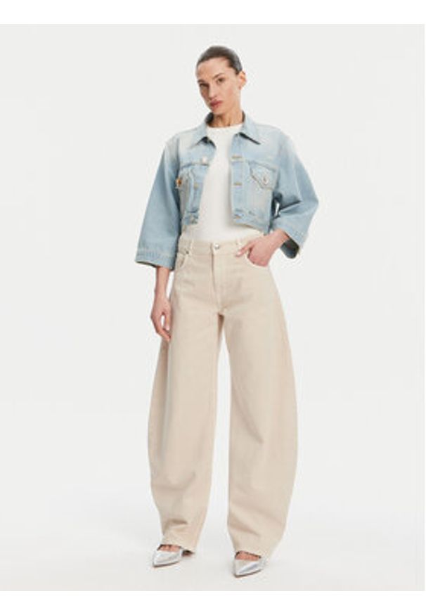 ViCOLO Jeansy DD5146 Beżowy Wide Leg. Kolor: beżowy