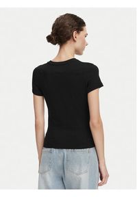 Tommy Jeans T-Shirt Ess Logo DW0DW23479 Czarny Slim Fit. Kolor: czarny. Materiał: bawełna #4
