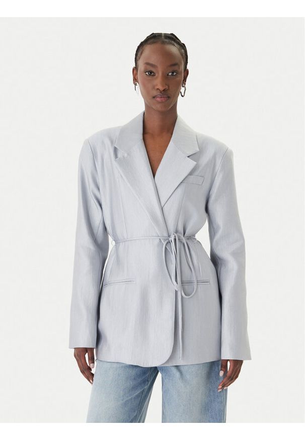 Eleh Marynarka SS260402 Błękitny Relaxed Fit. Kolor: niebieski. Materiał: syntetyk