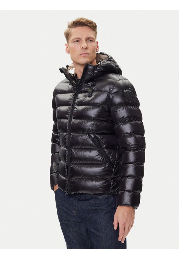 Blauer Kurtka przejściowa 25WBLUC02079 Czarny Regular Fit. Kolor: czarny. Materiał: syntetyk