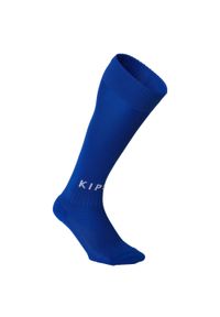 KIPSTA - Getry piłkarskie dla dzieci Kipsta F100. Kolor: niebieski. Materiał: elastan, poliamid, poliester. Sport: piłka nożna