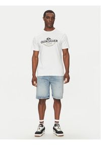 Quiksilver T-Shirt EQYZT08064 Biały Regular Fit. Kolor: biały. Materiał: bawełna