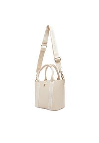 TOMMY HILFIGER - Tommy Hilfiger Torebka Th Logotape Mini Tote AW0AW17201 Écru. Materiał: skórzane #3
