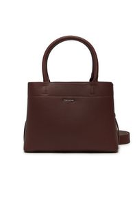 Calvin Klein Torebka Ck Business Medium Tote_Saffiano K60K612572 Brązowy. Kolor: brązowy. Materiał: skórzane