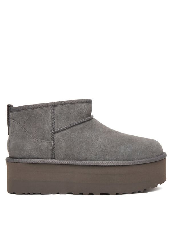 Ugg Śniegowce W Classic Ultra Mini Platform 1135092 Szary. Kolor: szary. Materiał: skóra, zamsz. Obcas: na platformie
