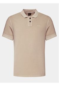BOSS - Boss Polo Prime 50507813 Beżowy Regular Fit. Typ kołnierza: polo. Kolor: beżowy. Materiał: bawełna #6