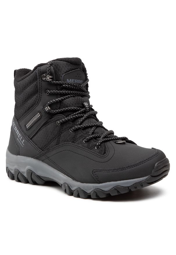 Trekkingi Merrell Thermo Akita Mid Wp J036441 Black. Kolor: czarny. Materiał: skóra. Sport: turystyka piesza