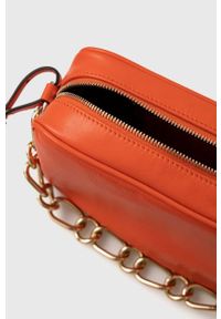 Red Valentino torebka skórzana kolor pomarańczowy. Kolor: pomarańczowy. Materiał: skórzane. Rodzaj torebki: na ramię #3