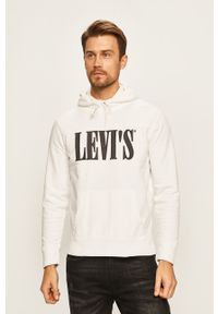 Levi's® - Levi's - Bluza. Okazja: na spotkanie biznesowe, na co dzień. Typ kołnierza: kaptur. Kolor: biały. Materiał: dzianina. Wzór: aplikacja. Styl: biznesowy, casual #1