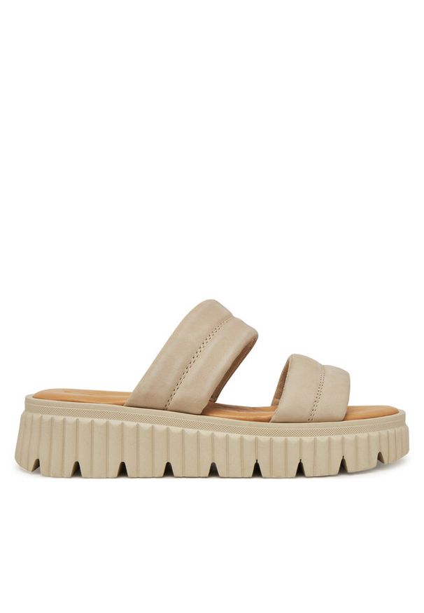 Klapki Tamaris. Kolor: beżowy