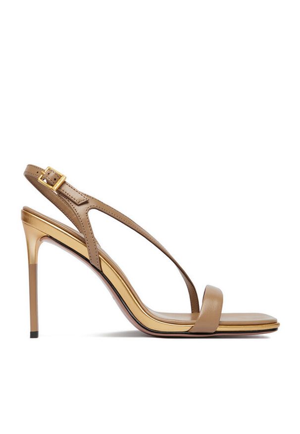 Eva Minge Sandały ROSEMARY-LT1520-2 Beżowy. Kolor: beżowy. Materiał: skóra