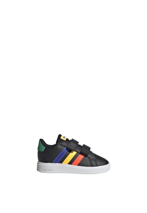 Adidas - Buty Grand Court Lifestyle Hook and Loop. Kolor: wielokolorowy, niebieski, czarny. Materiał: materiał