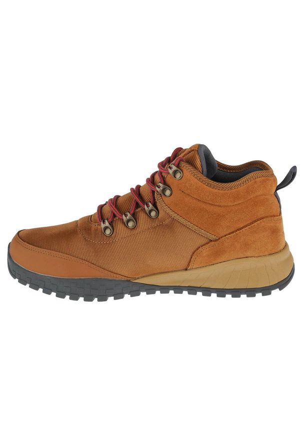 columbia - Buty do chodzenia męskie Columbia Fairbanks Mid. Zapięcie: sznurówki. Kolor: wielokolorowy, brązowy. Materiał: tkanina, materiał, skóra, syntetyk. Szerokość cholewki: normalna. Sport: turystyka piesza