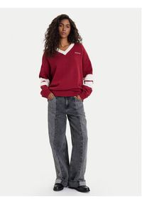 Guess Jeans Sweter 178814 Czerwony Classic Fit. Kolor: czerwony. Materiał: bawełna #2