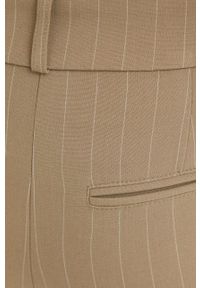 Samsoe & Samsoe - Samsoe Samsoe spodnie damskie kolor beżowy dopasowane high waist. Stan: podwyższony. Kolor: beżowy #4