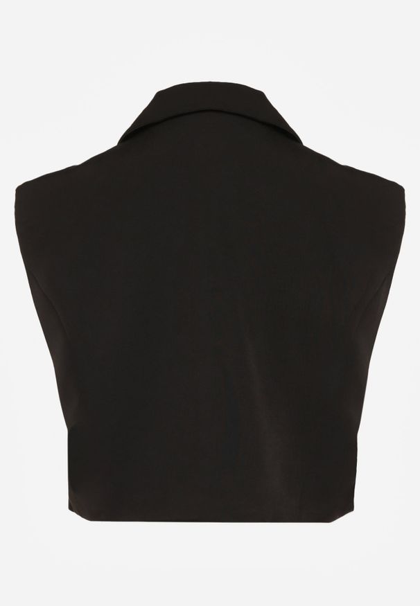 Renee - Czarna Kamizelka Garniturowa Zapinana na Guzik Tiamas. Okazja: na co dzień, do pracy, na spotkanie biznesowe. Kolor: czarny. Wzór: jednolity. Styl: klasyczny, casual, biznesowy