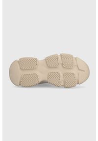 Steve Madden sneakersy Partisan kolor beżowy SM11002215. Nosek buta: okrągły. Kolor: beżowy. Materiał: guma. Szerokość cholewki: normalna. Obcas: na platformie #3