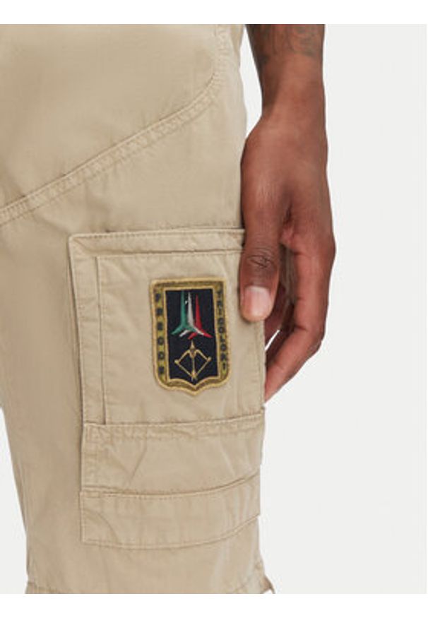 Aeronautica Militare Szorty materiałowe 251BE041CT1122 Beżowy Regular Fit. Kolor: beżowy. Materiał: bawełna