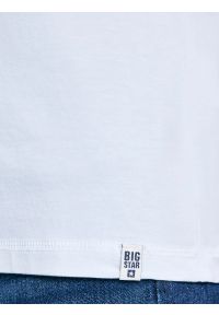 Big-Star - Koszulka męska v-neck z bawełny supima biała Supiclassicov 101. Typ kołnierza: dekolt w serek. Kolor: biały. Materiał: bawełna. Długość: długie #6