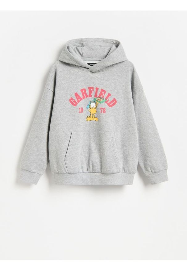 Reserved - Bluza GARFIELD - jasnoszary. Kolor: szary. Materiał: bawełna, dzianina