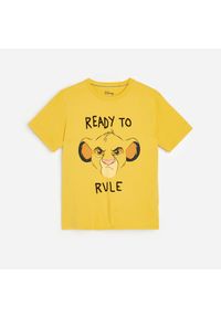 Reserved - Bawełniany t-shirt Król Lew - Żółty. Kolor: żółty. Materiał: bawełna #1