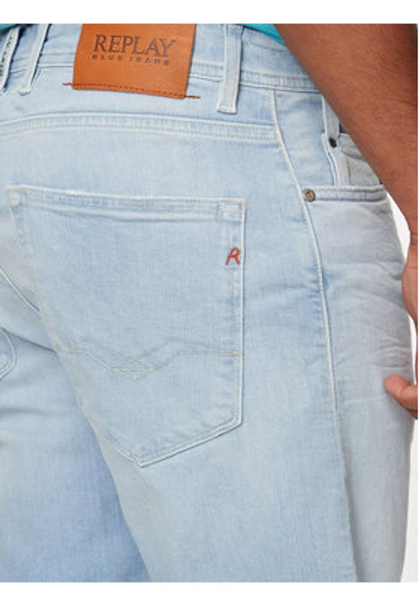 Replay Szorty jeansowe MA981Y.000.573 66G Niebieski Tapered Fit. Kolor: niebieski. Materiał: bawełna