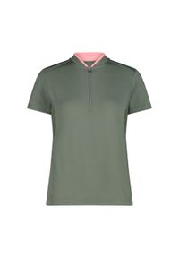 Damski dżersej z zamkiem błyskawicznym 1/2 CMP. Kolor: zielony. Materiał: jersey. Sport: kolarstwo #1