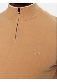 BOSS - Boss Sweter Emarlo 50530314 Beżowy Regular Fit. Kolor: beżowy. Materiał: wełna