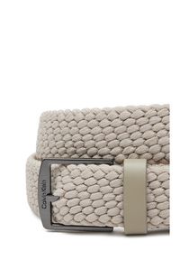 Calvin Klein Pasek Męski Ck Casual Elastic Braided 35Mm K50K512839 Beżowy. Kolor: beżowy. Materiał: materiał. Styl: casual