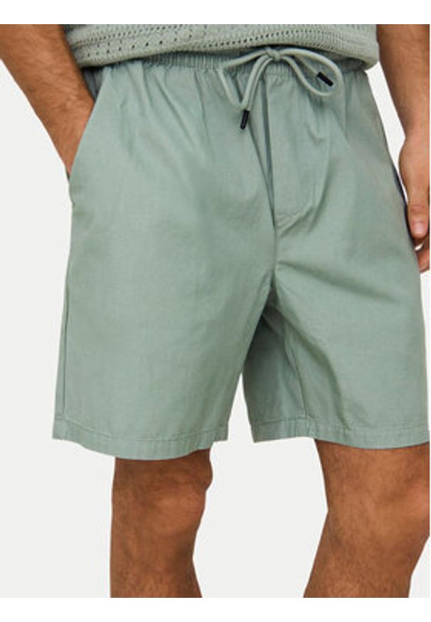 Only & Sons Szorty materiałowe Tel 22027949 Zielony Regular Fit. Kolor: zielony. Materiał: bawełna